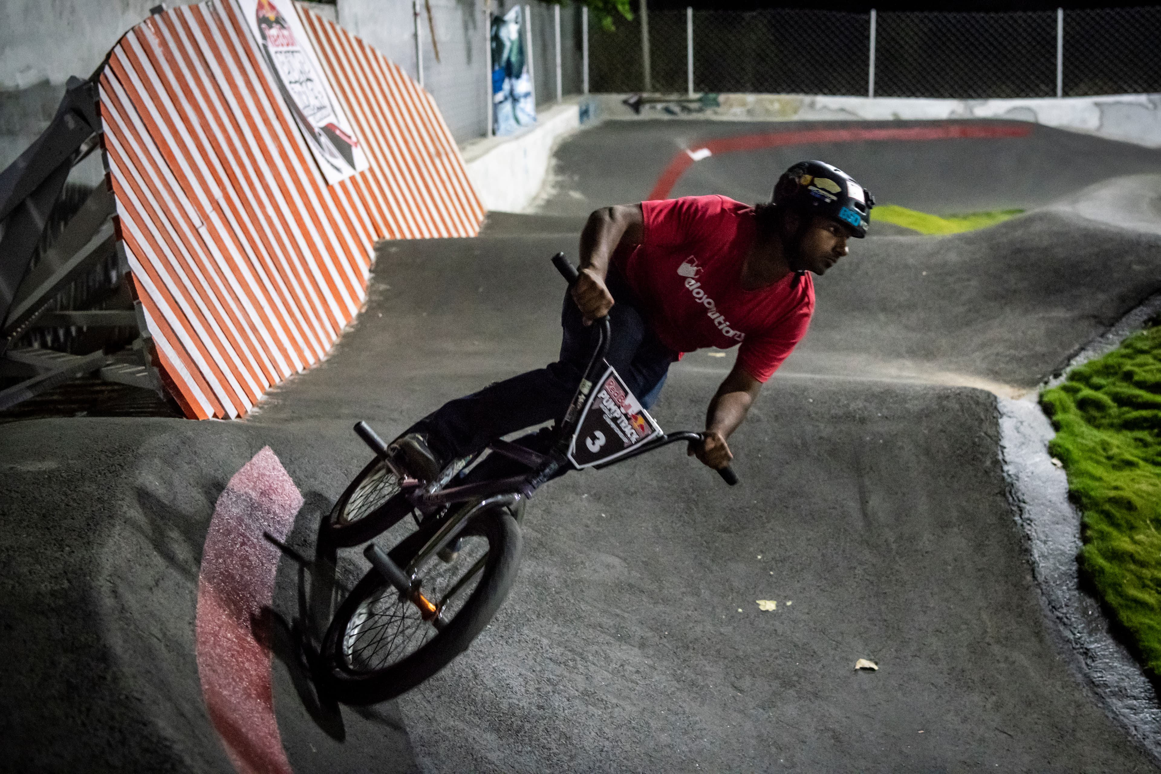 Hamza riding BMX at WallRide