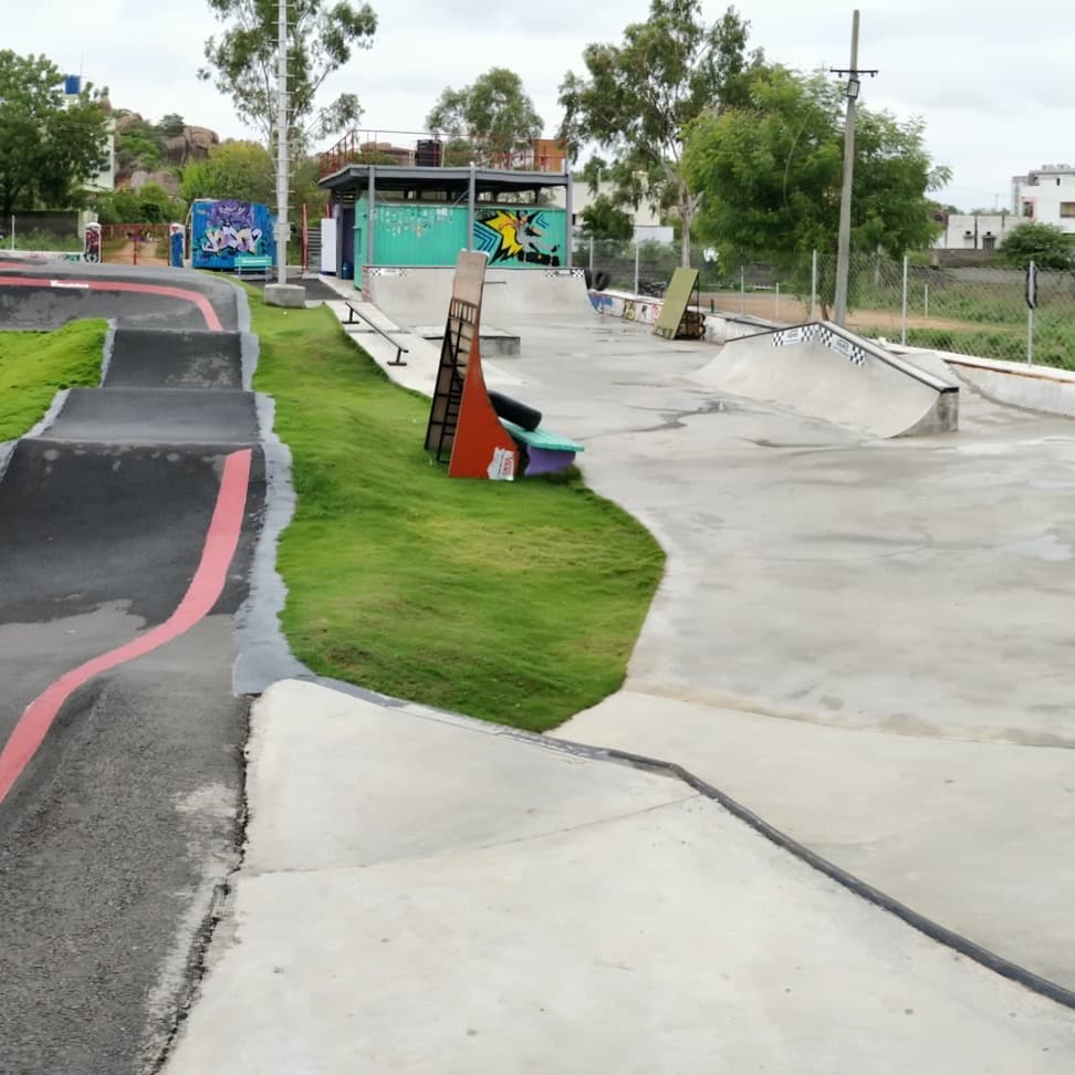 WallRide Park's pump track and skate park in Hyderabad