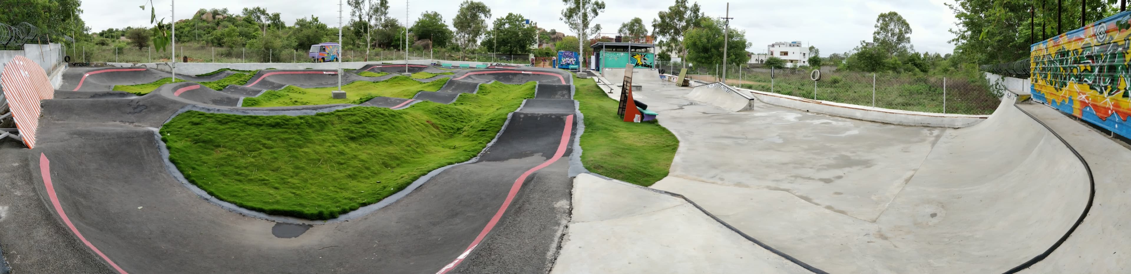 WallRide Park's pump track and skate park in Hyderabad